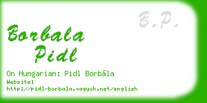 borbala pidl business card