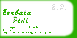 borbala pidl business card